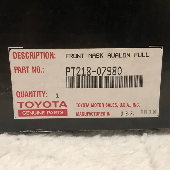 Genuine Toyota Avalon Full Front End Black Leather Mask PT218-07980 Vintage 93.